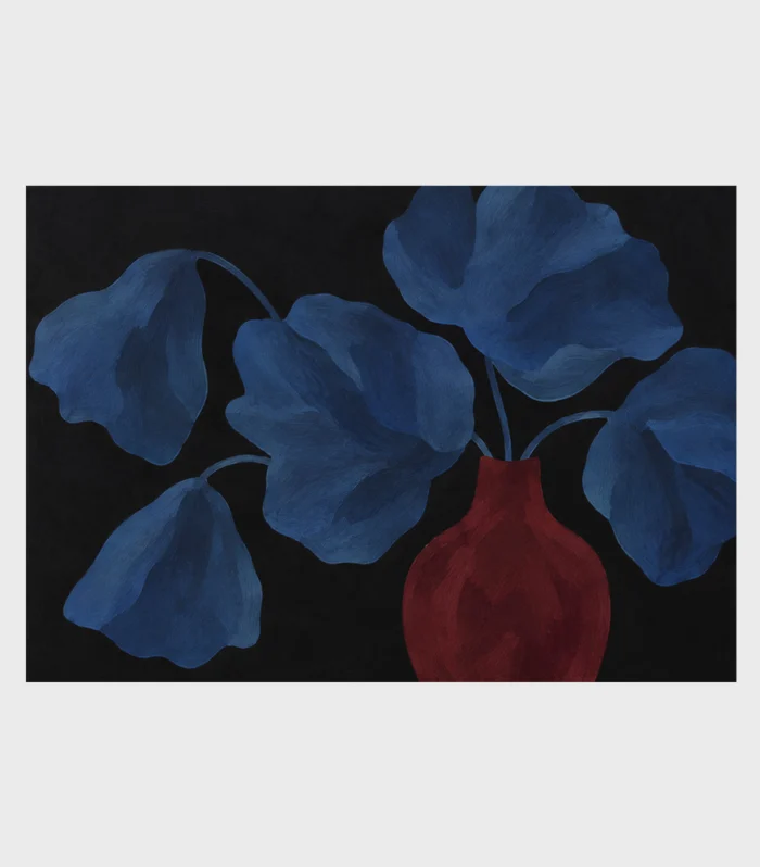 Ręcznie zdobiony druk na płótnie Velvet Bloom